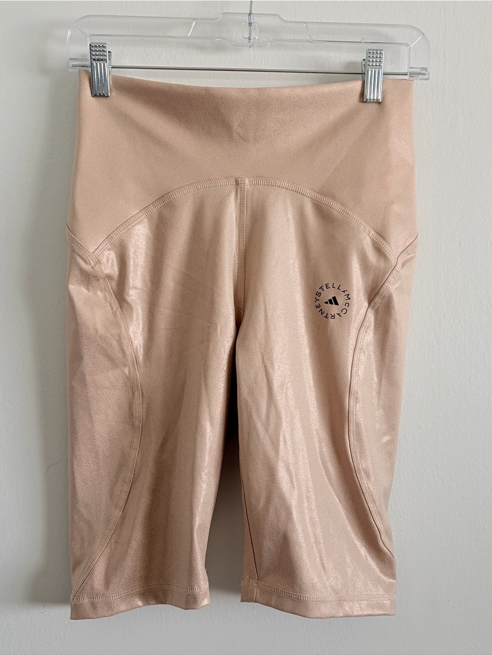 Stella McCartney Adidas Shimmery Nude Bike Shorts